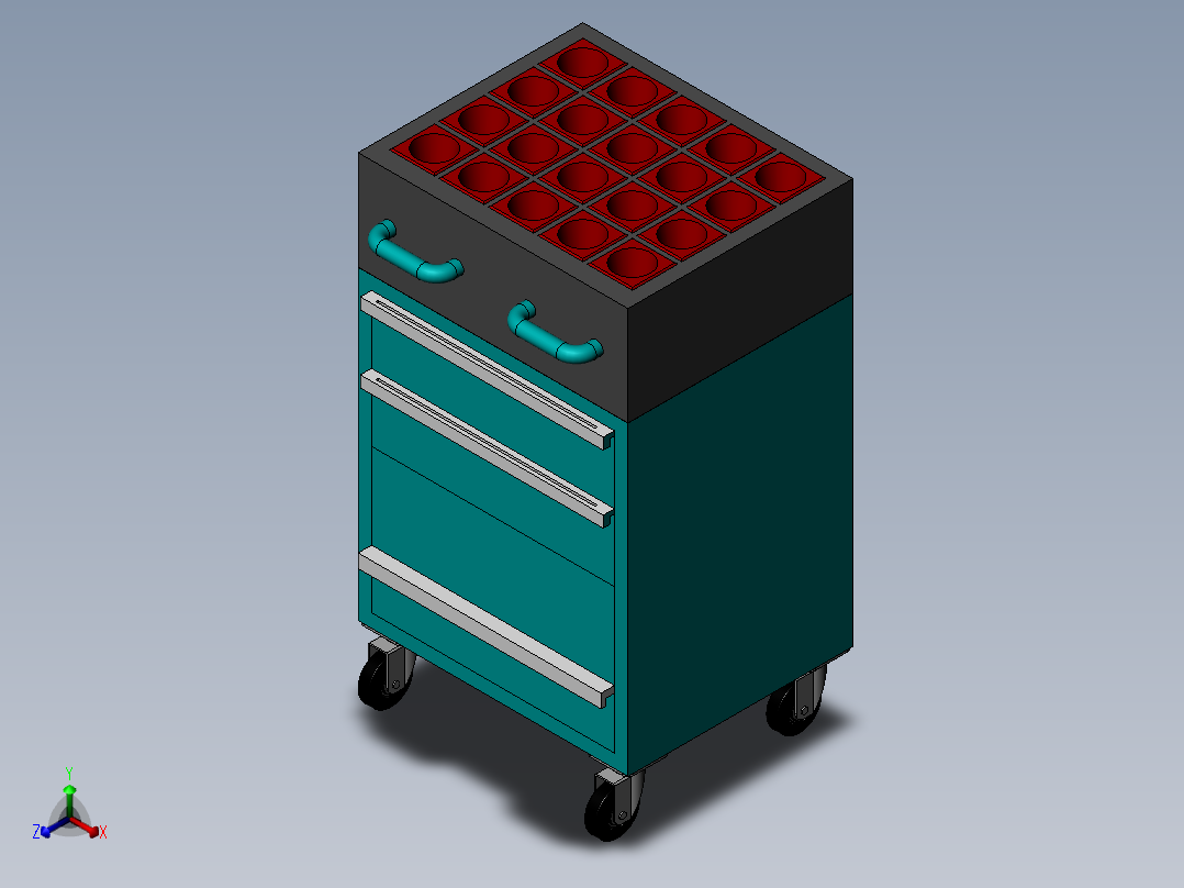 货架、刀具柜正等轴测图