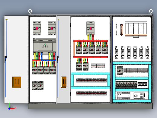 三柜组装630A电源柜控制柜 55251前视缩略图