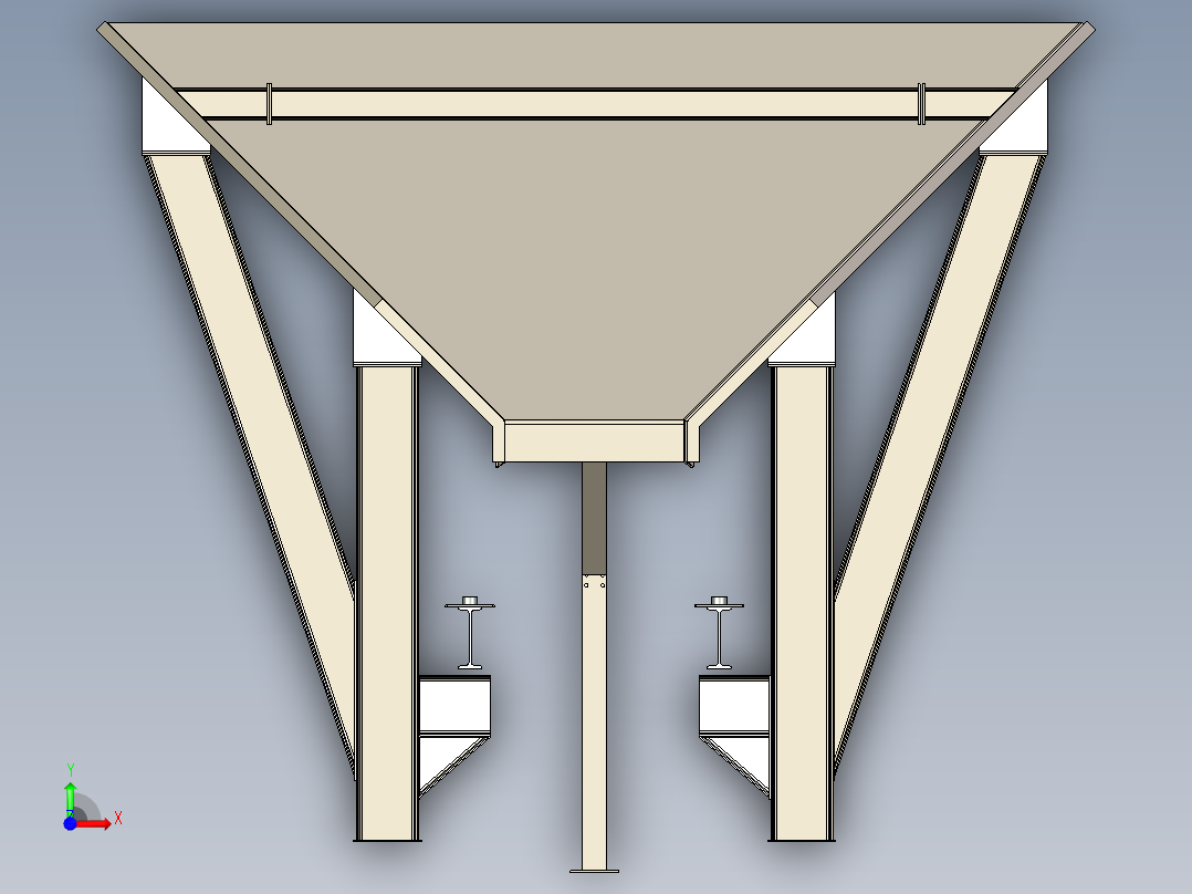 B3004400-骨料料斗 40立方米前视图
