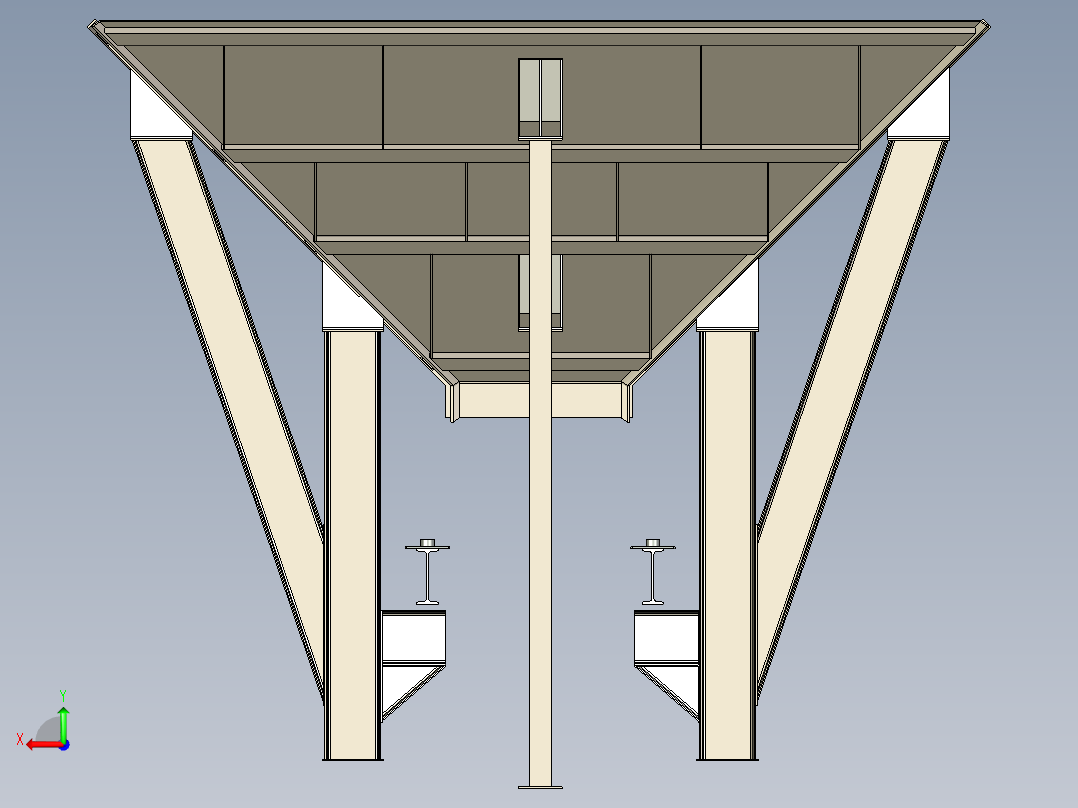 B3004400-骨料料斗 40立方米后视图
