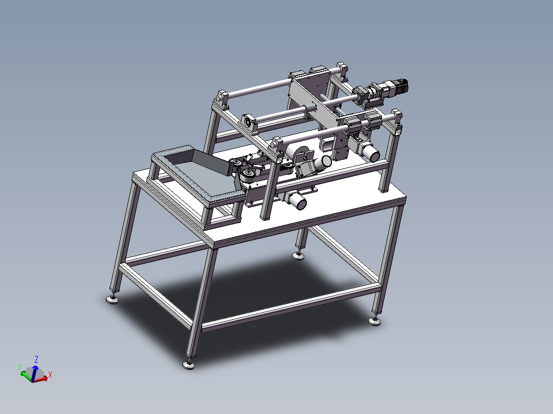鳝鱼去骨机设计三维模型+二维+计算 1446523主视图
