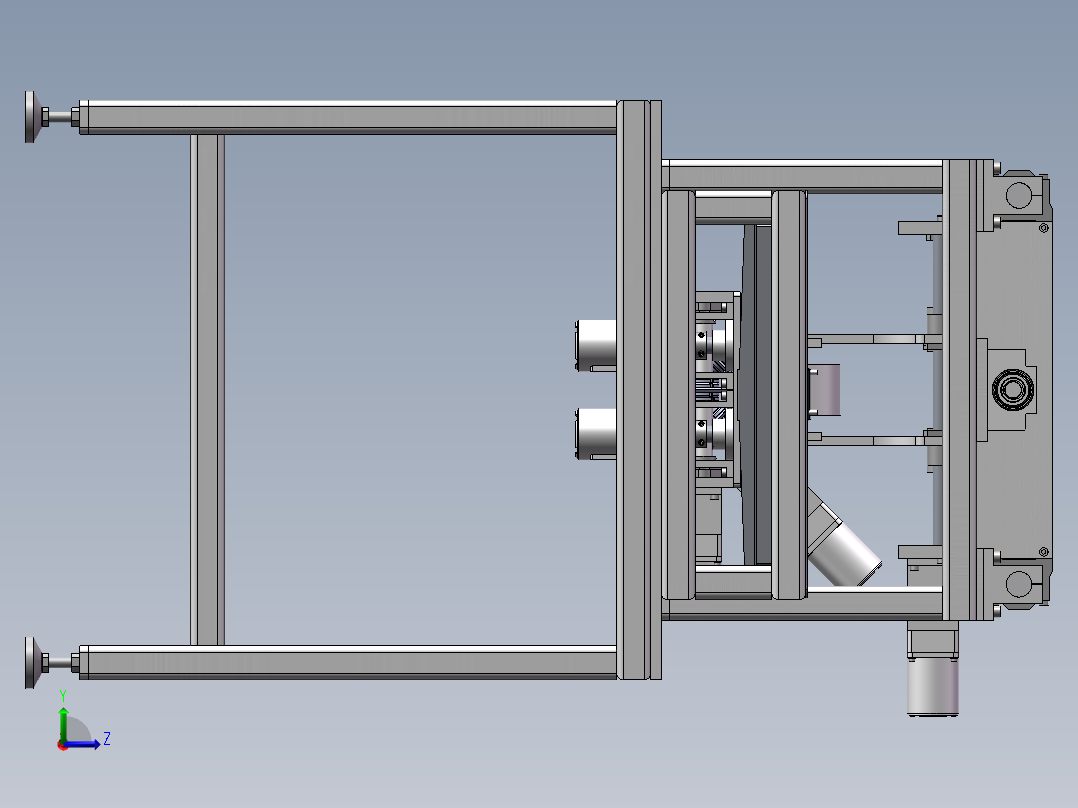 鳝鱼去骨机设计三维模型+二维+计算 1446523左视图