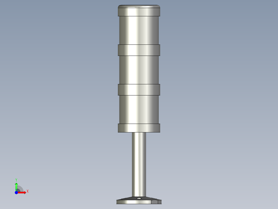 折叠三色灯台邦TB505-RGY-J-24V)-253MM前视图