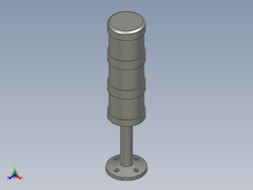 折叠三色灯台邦TB505-RGY-J-24V)-253MM正等轴测缩略图