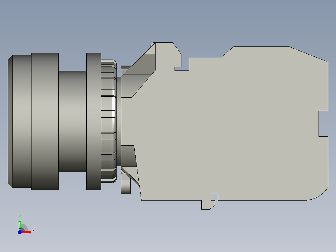 LA42天逸绿色自复22按钮开关前视图