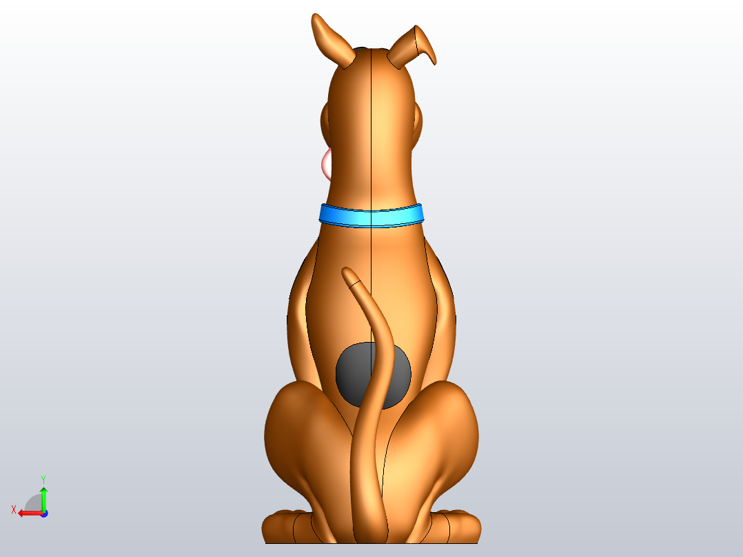 史努比玩具模型solidworks原文件后视图