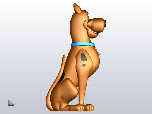 史努比玩具模型solidworks原文件左视缩略图