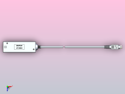 深浦接触式位移传感器 MT-OWD01信号转换器3d俯视缩略图