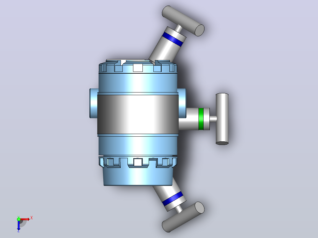 液位计，压力表User Library-2051C Coplanar Flange Pressure Transmitter_俯视图