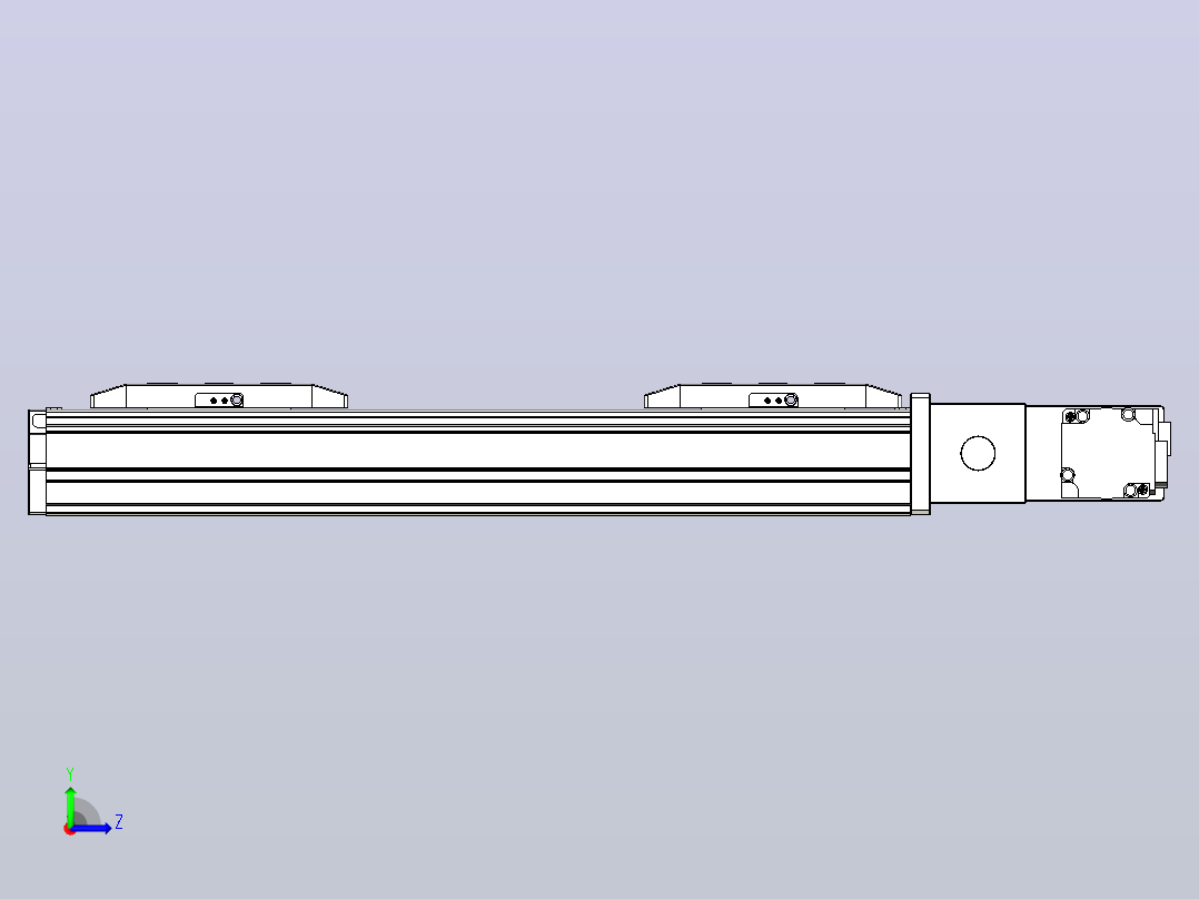 皮带直线轴双滑块型TPA-GCBS-50-P42-L50-QR-M10-N3左视图