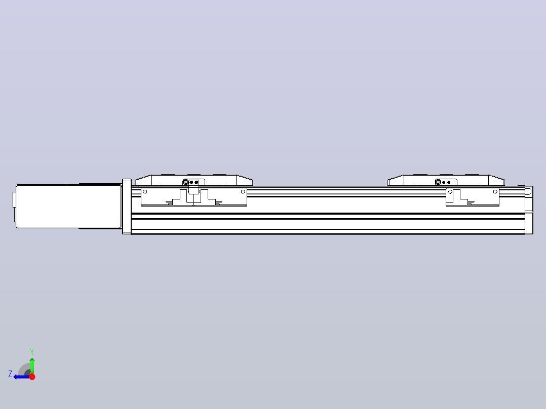 皮带直线轴双滑块型TPA-GCBS-50-P42-L50-QR-M10-N3右视图