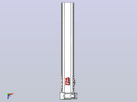 皮带直线轴半封闭可选导轨TPA-HNB-120D-110-L600-LU-Y-P40-N3俯视缩略图