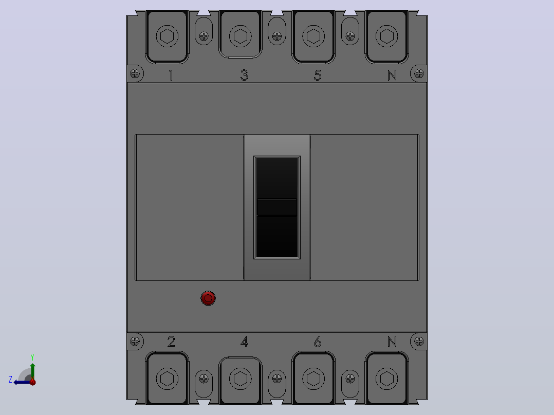 TGM1 63-250系列 插入塑料外壳式断路器[TGM1-63L╱4]右视图