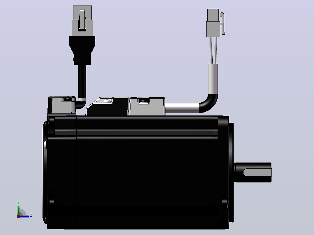 台达电机 ECM-A3L-C10804S7X （400w增量型低惯量有刹车）左视图