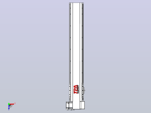 皮带直线轴半封闭可选导轨TPA-HNB-120D-110-L600-RP-C-P40-N3俯视缩略图
