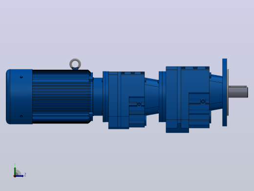 RF37R17法兰轴伸式组合型斜齿轮减速机RF37R17-Y0.18-4P-63-M1-0°-Φ160左视缩略图