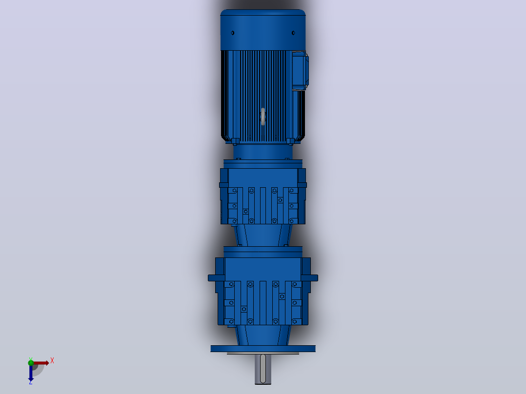 RF37R17法兰轴伸式组合型斜齿轮减速机RF37R17-Y0.18-4P-63-M1-0°-Φ160俯视图