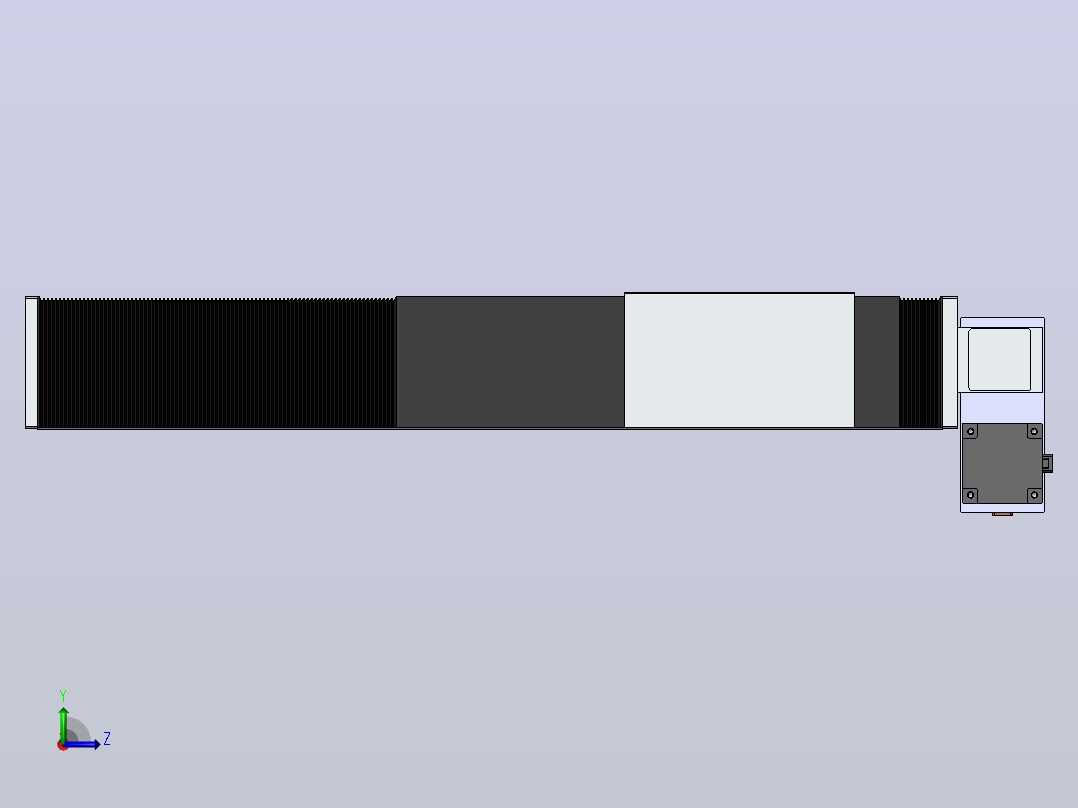 直线模组DMBF220-LDCR（电机左下折）[DMBF220-L45S500-DT750-A2U-LDCR]左视图