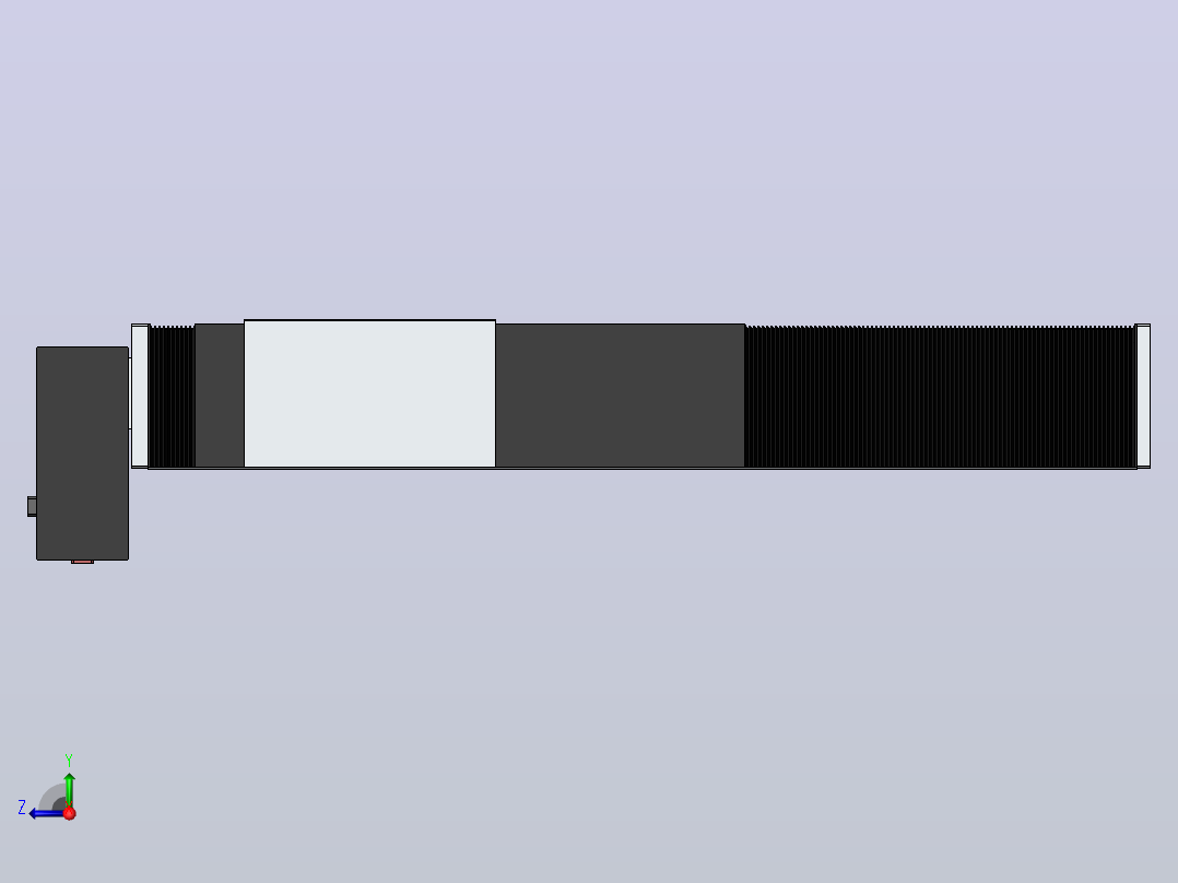直线模组DMBF220-LDCR（电机左下折）[DMBF220-L45S500-DT750-A2U-LDCR]右视图