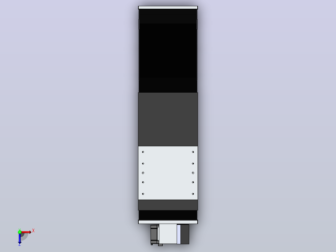 直线模组DMBF220-LDCR（电机左下折）[DMBF220-L45S500-DT750-A2U-LDCR]俯视图