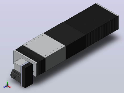 直线模组DMBF220-LDCR（电机左下折）[DMBF220-L45S500-DT750-A2U-LDCR]正等轴测缩略图