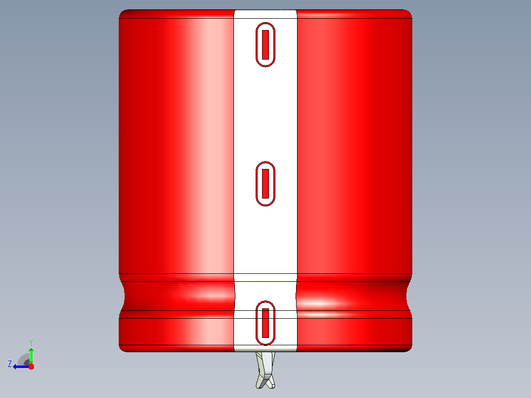 30 x35红白底片电解电容器右视图