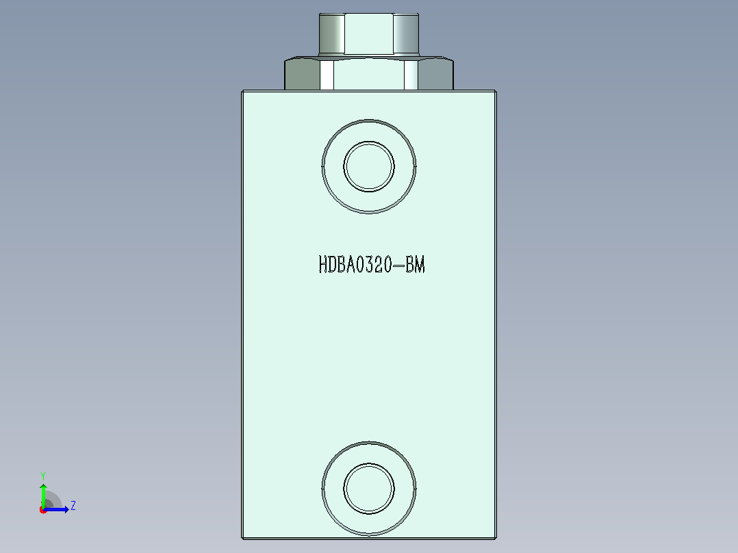 HDBA方型直线夹紧器HDBA0320-BM左视图