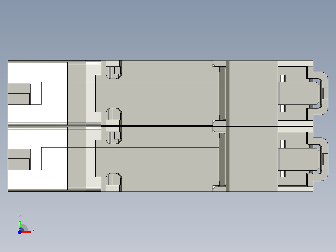 NB1-63H 2P小型断路器三维模型202307前视图