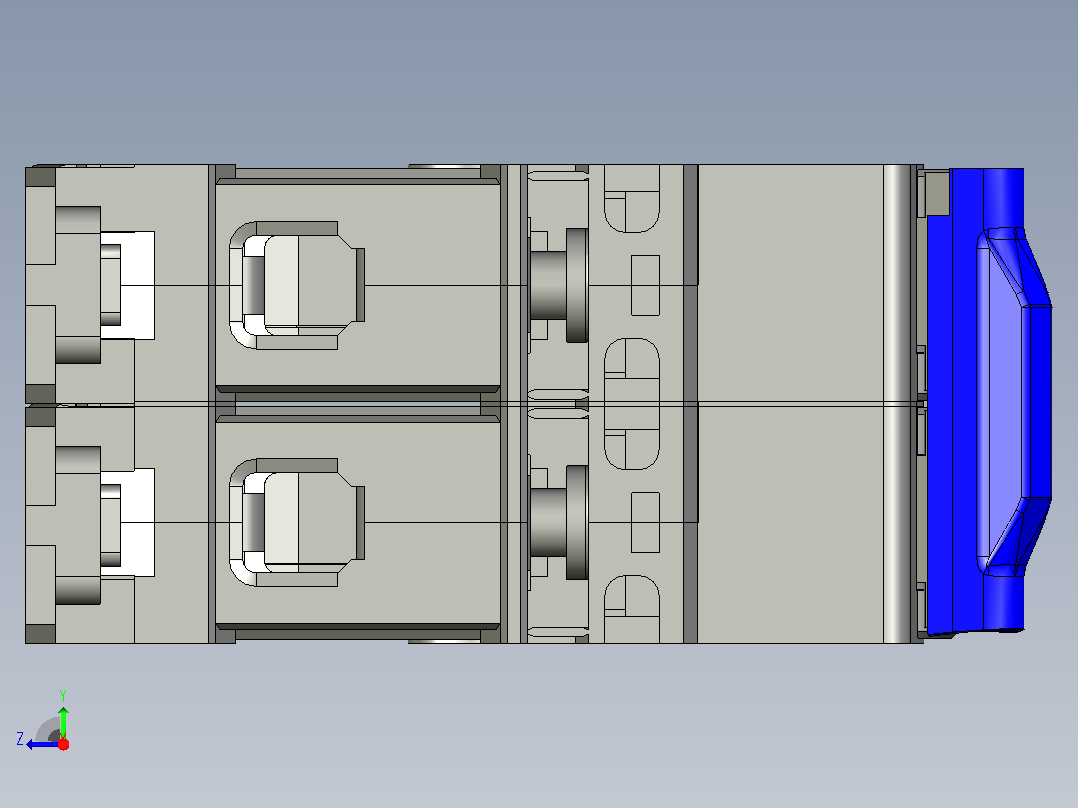 NB1-63H 2P小型断路器三维模型202307右视图