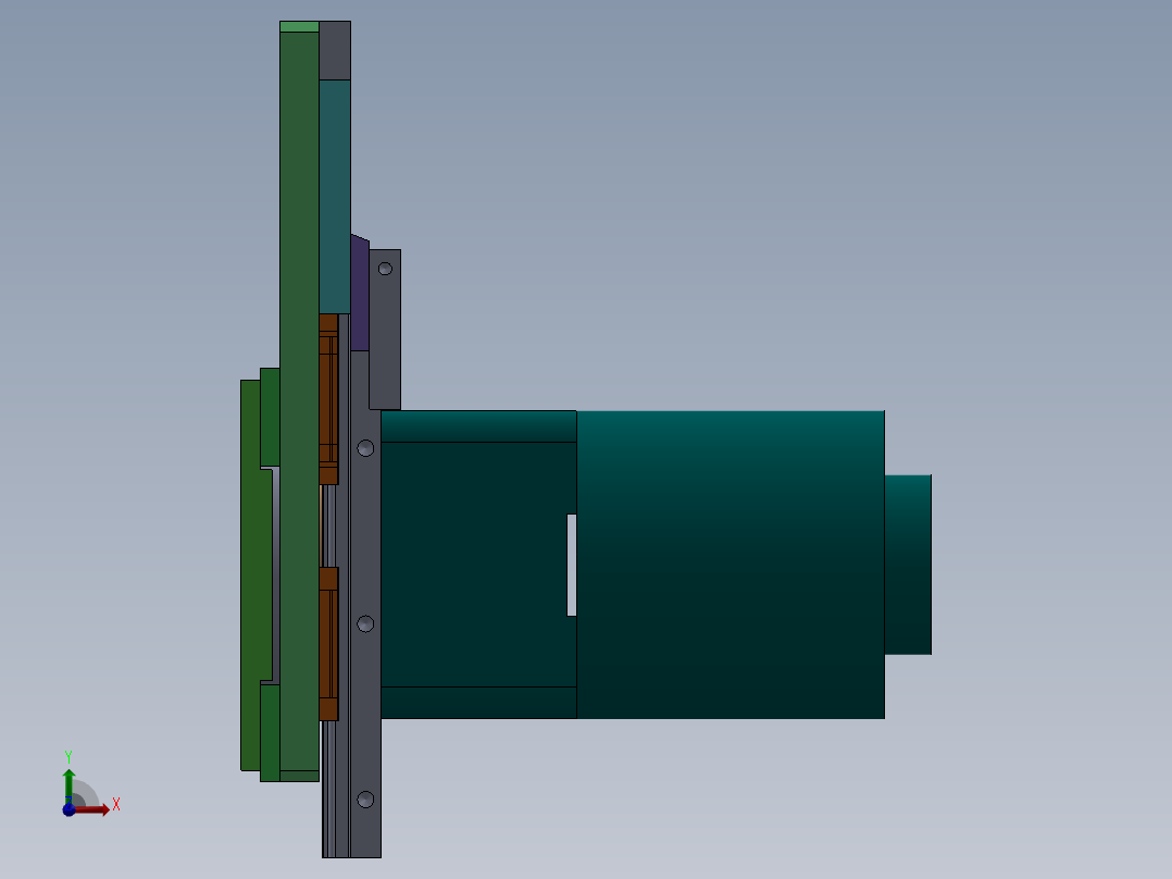 薄膜胶袋制袋机（sw19可编辑+工程图）前视图