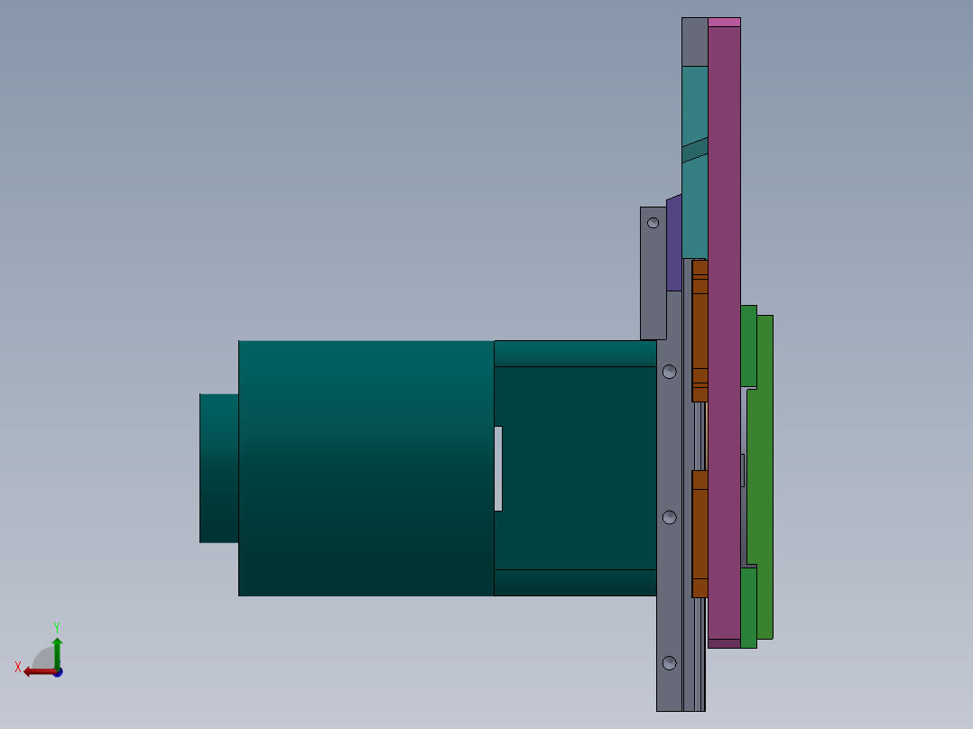 薄膜胶袋制袋机（sw19可编辑+工程图）后视图