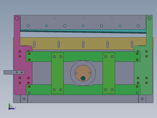 薄膜胶袋制袋机（sw19可编辑+工程图）左视缩略图