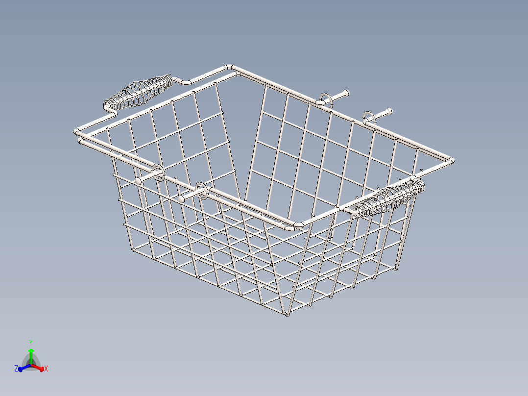 不锈钢网篮子3D数模图纸 STEP格式