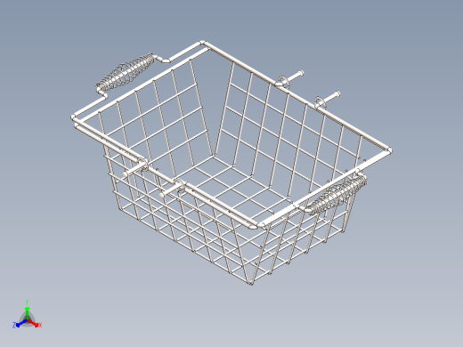 不锈钢网篮子3D数模图纸 STEP格式正等轴测缩略图