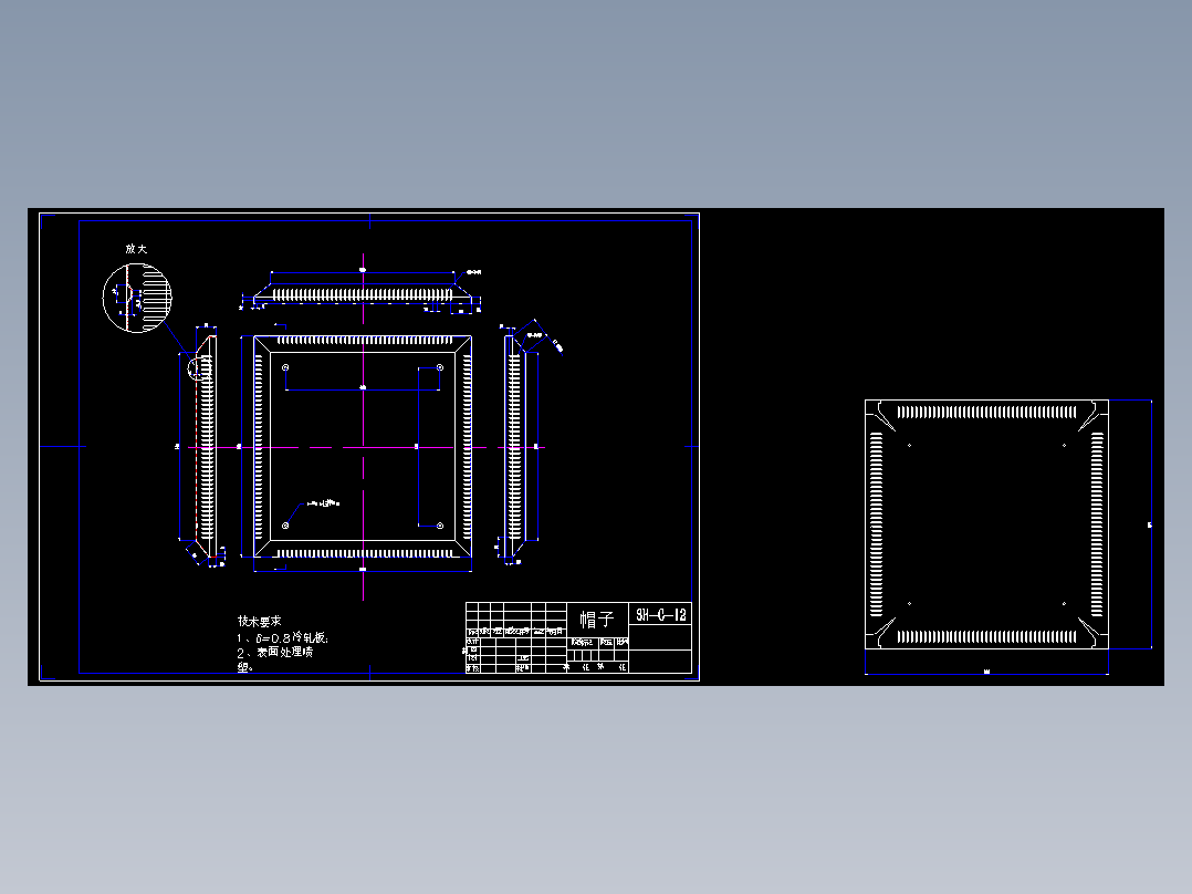 网络机柜CAD图纸模型C型机柜机箱配电箱钣金素材
