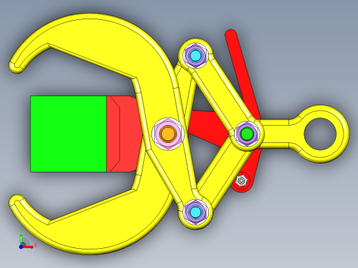 AUTOMATIC TENACIOUS夹爪机构3D数模图纸 STP格式前视缩略图