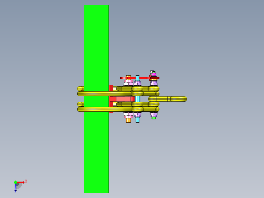 AUTOMATIC TENACIOUS夹爪机构3D数模图纸 STP格式俯视缩略图