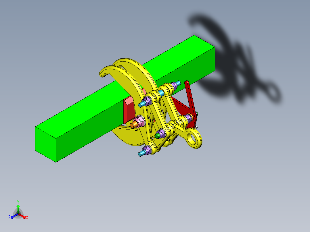 AUTOMATIC TENACIOUS夹爪机构3D数模图纸 STP格式正等轴测图