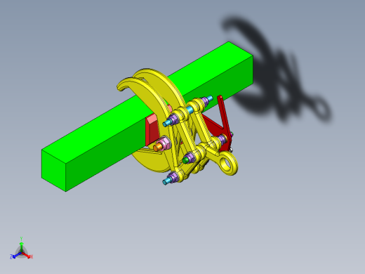 AUTOMATIC TENACIOUS夹爪机构3D数模图纸 STP格式正等轴测缩略图