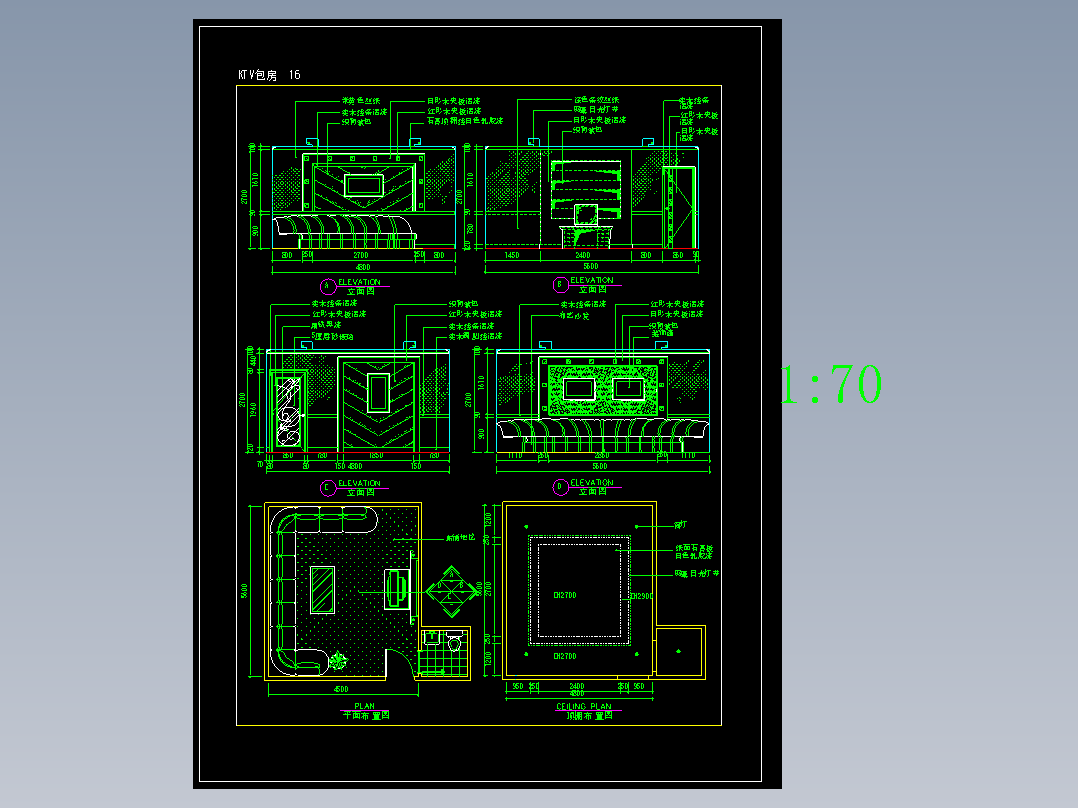 建筑CAD常用千种图块之KTV装修