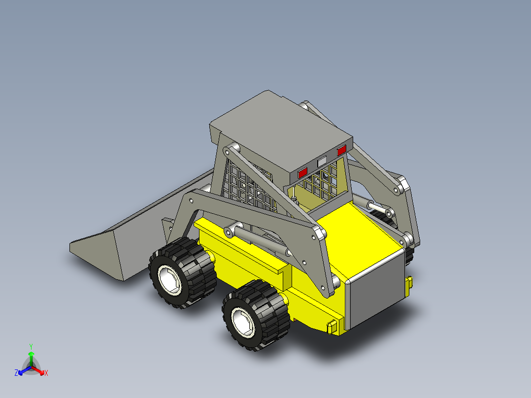 挖掘装载机3D模型