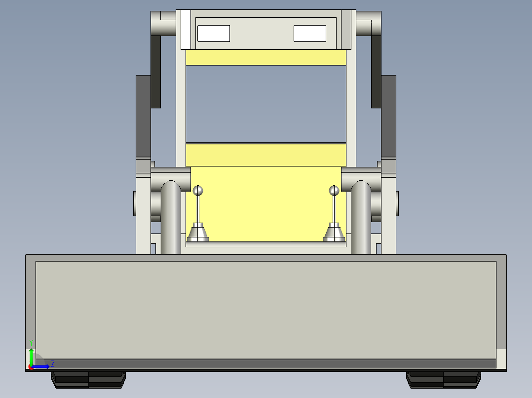 挖掘装载机3D模型左视图