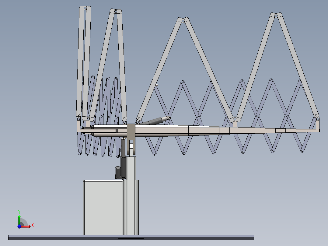 lunar-torch可折叠月球车太阳能板3D数模图纸 Solidworks设计前视图