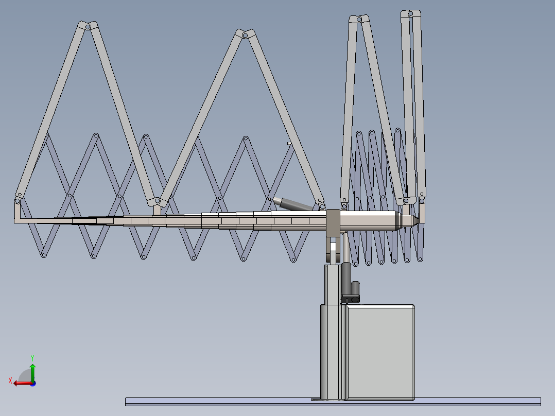 lunar-torch可折叠月球车太阳能板3D数模图纸 Solidworks设计后视图