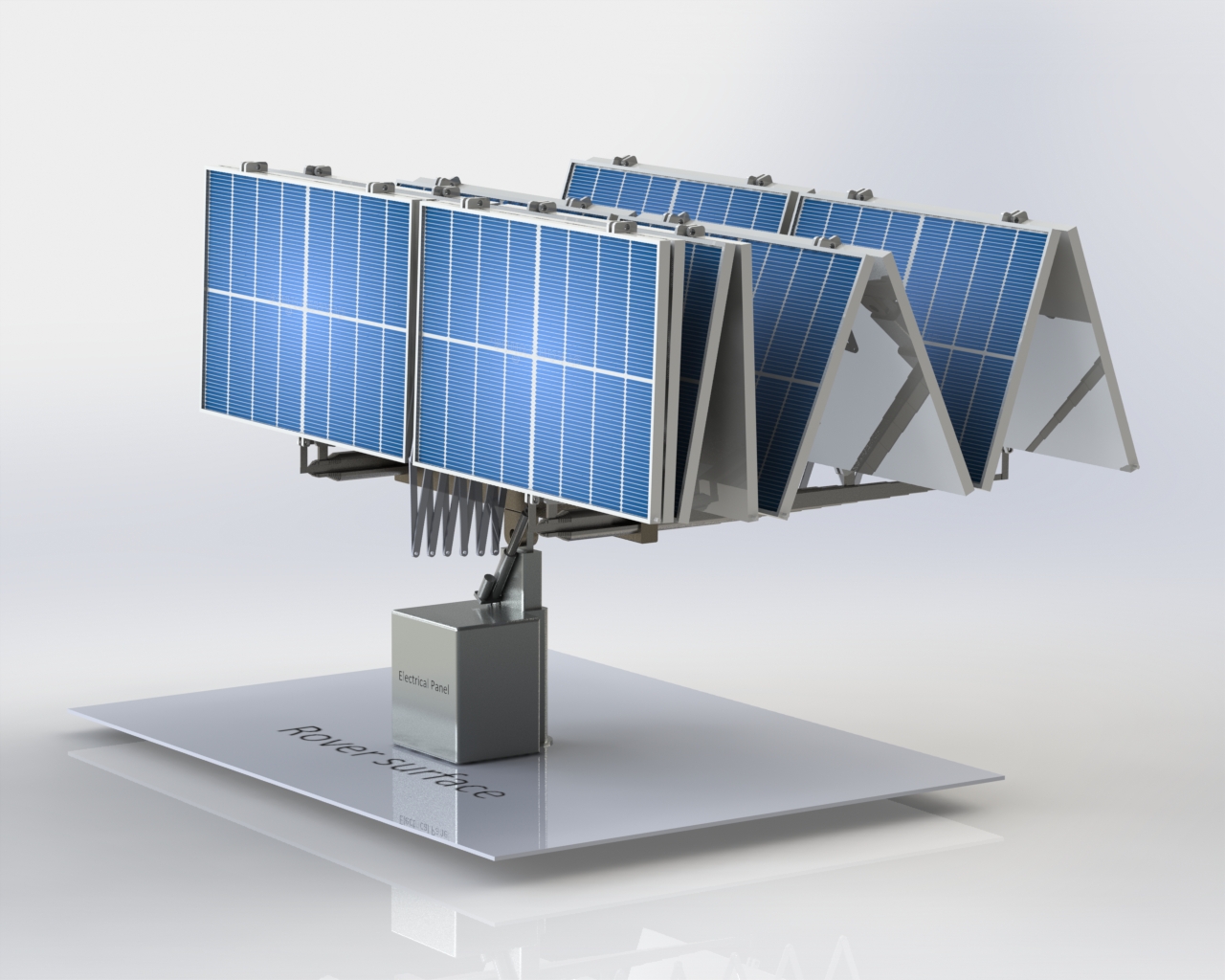 lunar-torch可折叠月球车太阳能板3D数模图纸 Solidworks设计