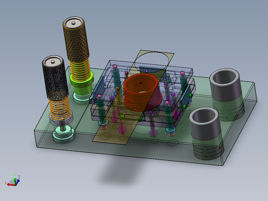 上下四导柱复合冲裁模具