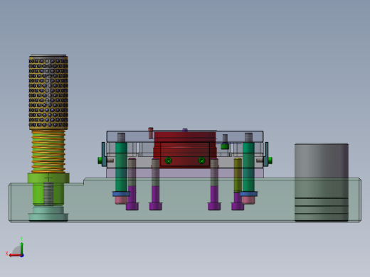 上下四导柱复合冲裁模具后视缩略图