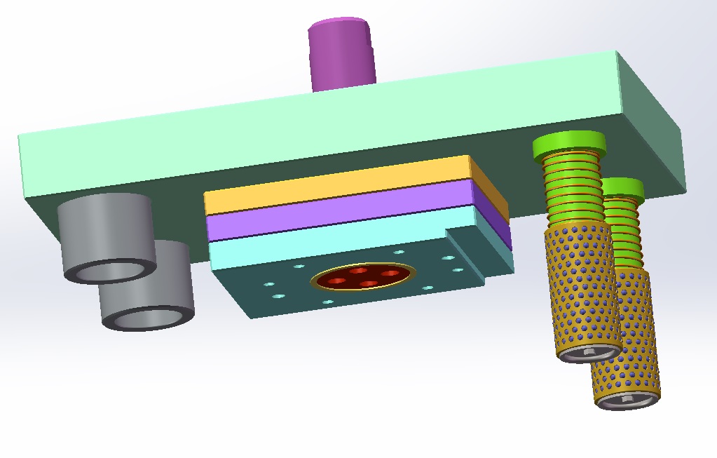 上下四导柱复合冲裁模具