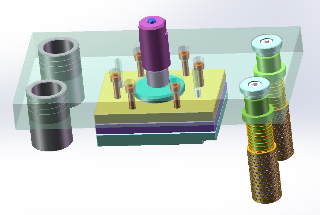 上下四导柱复合冲裁模具