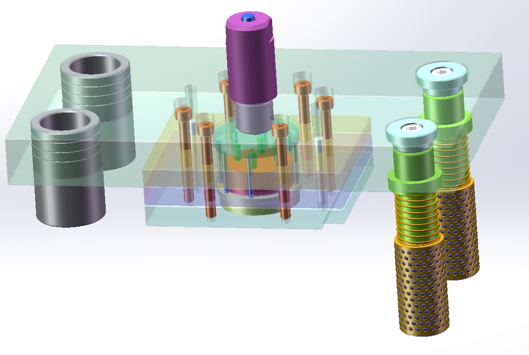 上下四导柱复合冲裁模具